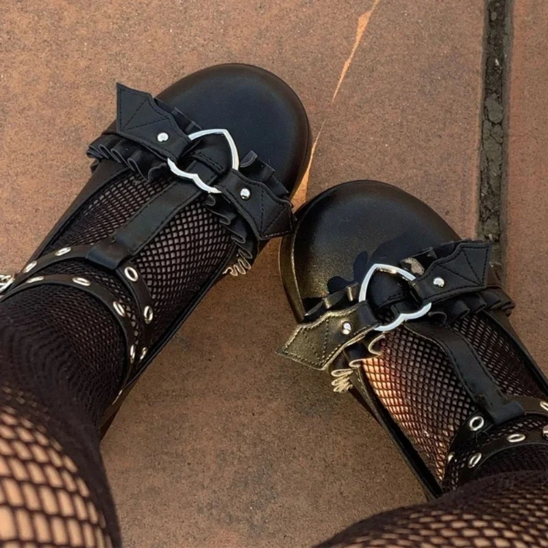 Women'S Fashion Footwear - Neue Sweet Heart Buckle Wedges Mary