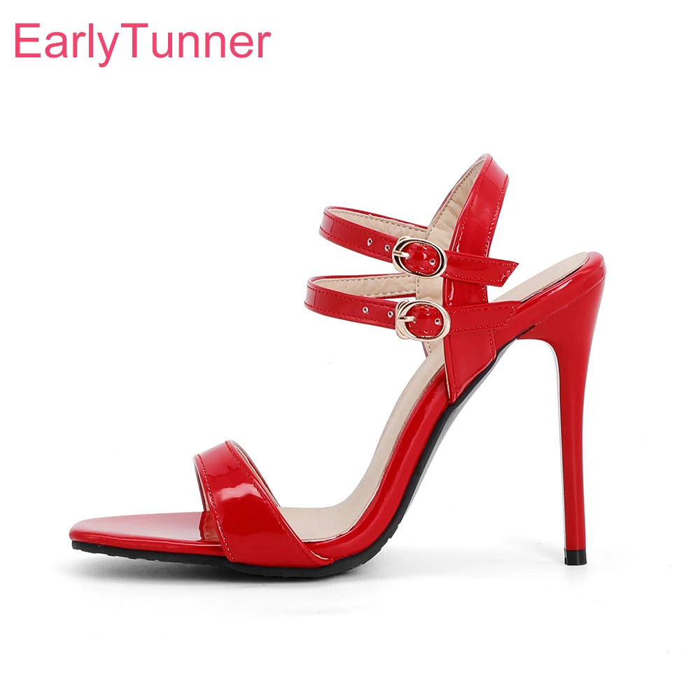 Women Fashion Brand - Brandneue klassische rote schwarze Damen-Sandalen, modische