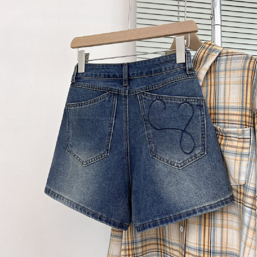 Denim Shorts Women - Vintage Bestickte Denim-Shorts für Damen 2026