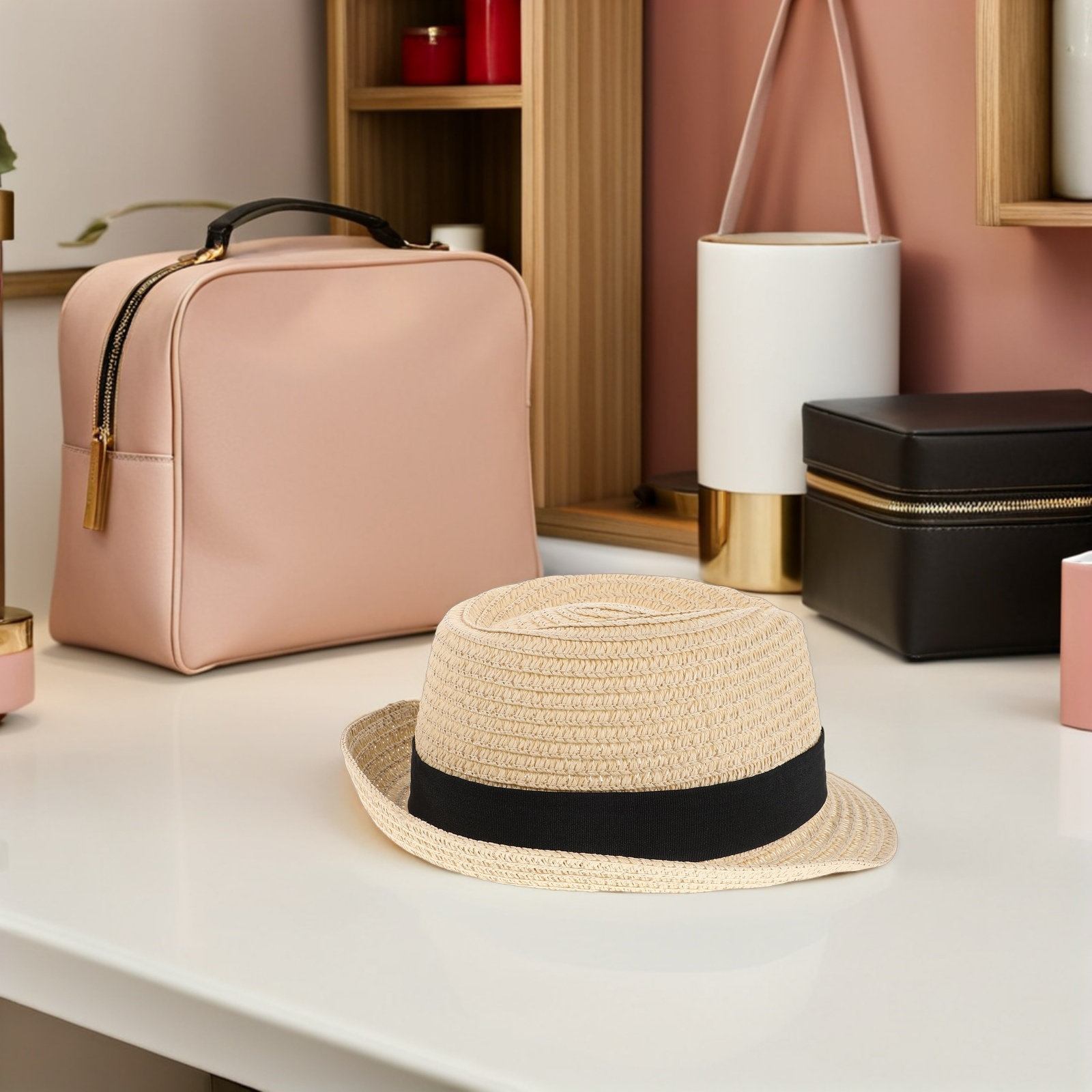 Straw Hat Summer - Sommerhut aus Stroh für Kleinkinder, atmungsaktiv,