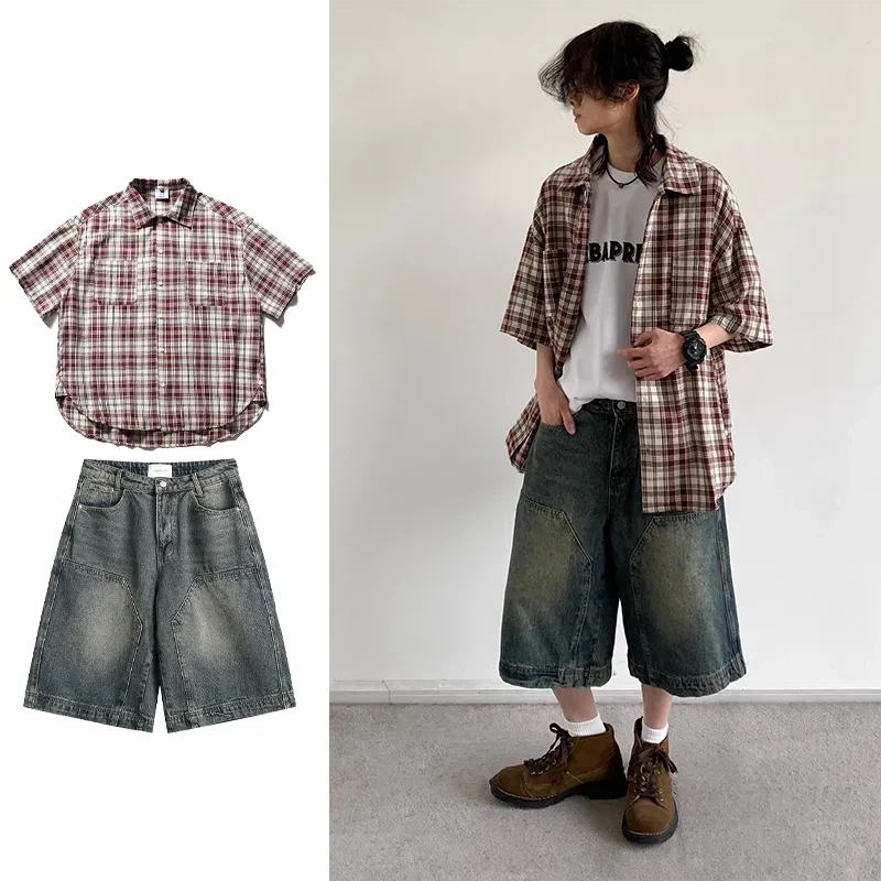 Denim Shorts Women - Japanischer Jugendstil für Männer und Frauen,