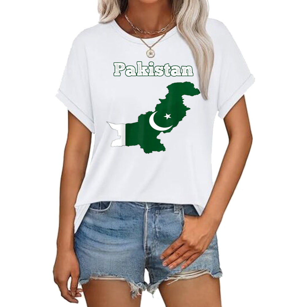 Women Fashion Pakistan - Pakistan-Flaggen-T-Shirt zum 14. August, patriotisches Unabhängigkeitstag-T-Shirt,