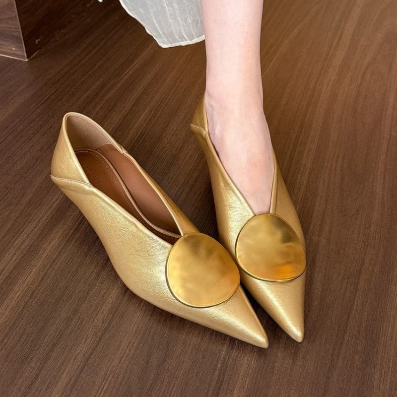 Women'S Fashion Footwear - 2025 frühling Sommer Spitz Schuhe Slip