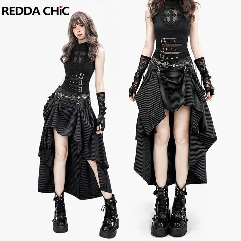 Asymmetric Top Women - REDDACHiC Gothic Cross Tanktop Bustle Rock