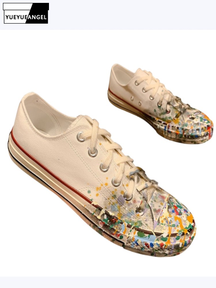 Women'S Fashion Footwear - Damen Frühling Neuheit Schnür-Pumps mit Bemalten