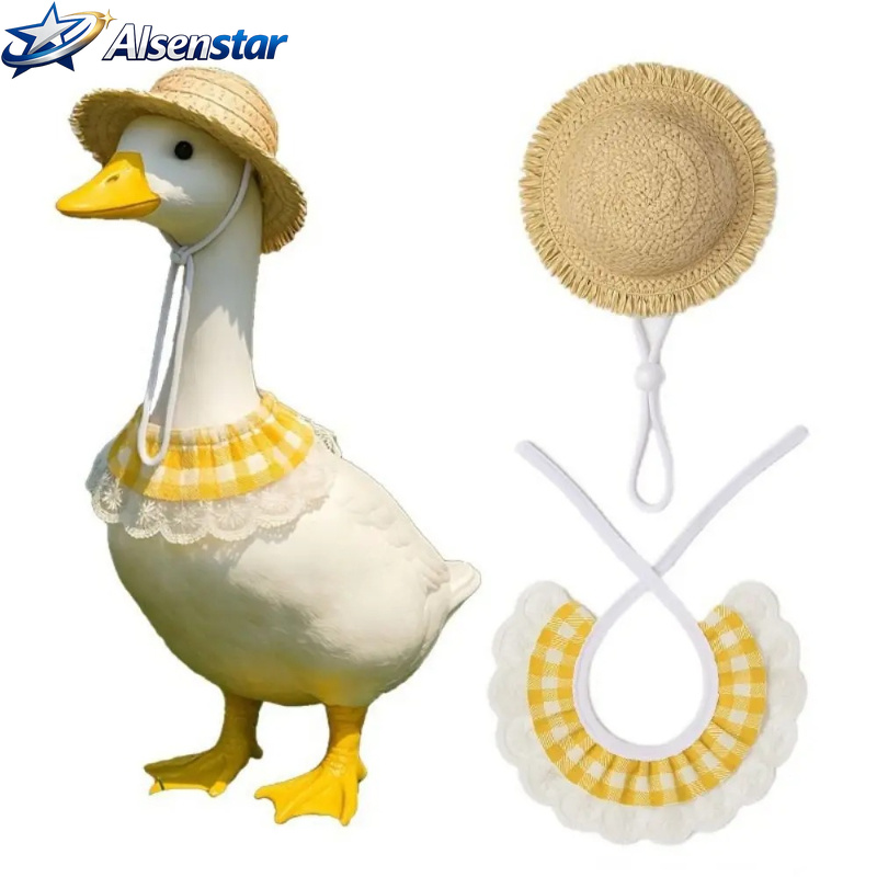 Straw Hat Summer - Geflügelkleidung, Hüte, winddichte Seile, Strohhüte für