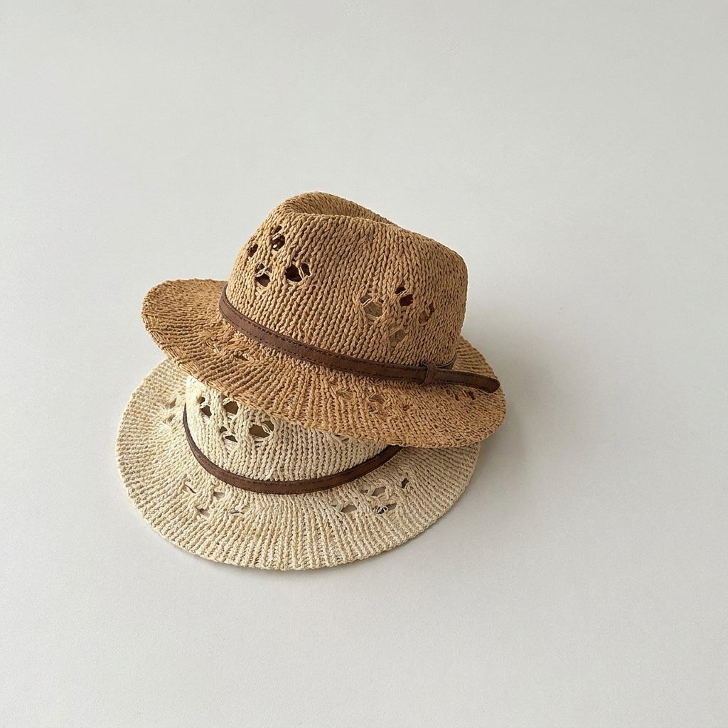 Straw Hat Summer - MILANCEL Sommer-Strohhut für Kinder, 48–51 cm,