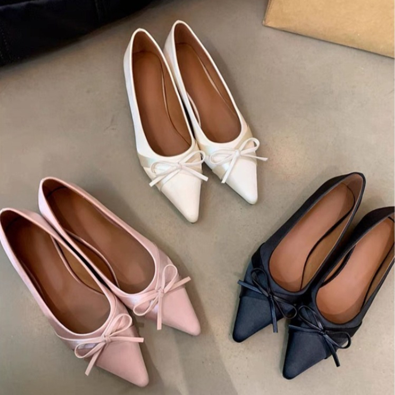 Women Fashion Heels - Sommerliche neue Chiffon-Sandalen mit süßer Schleife