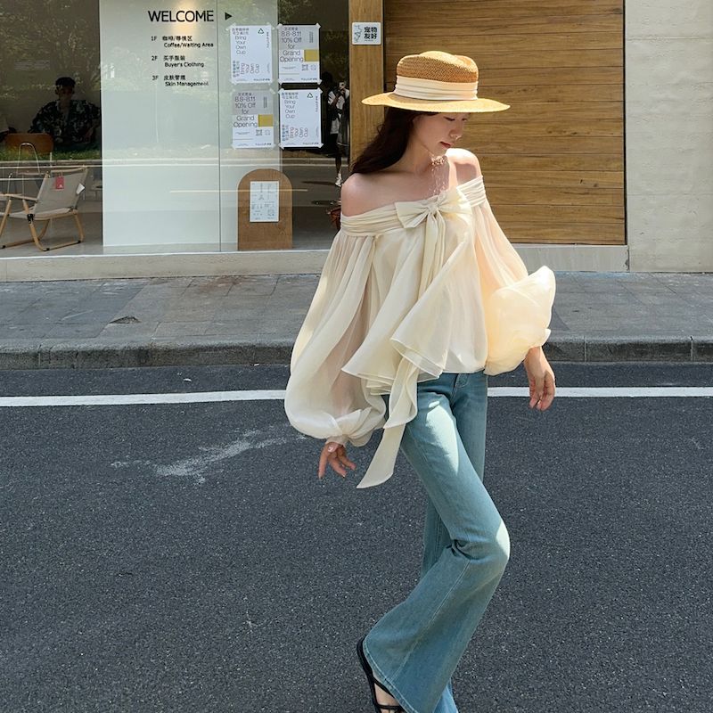 Französischer Stil Schulterfre – Asymmetric Top Women Bewertung und Preis