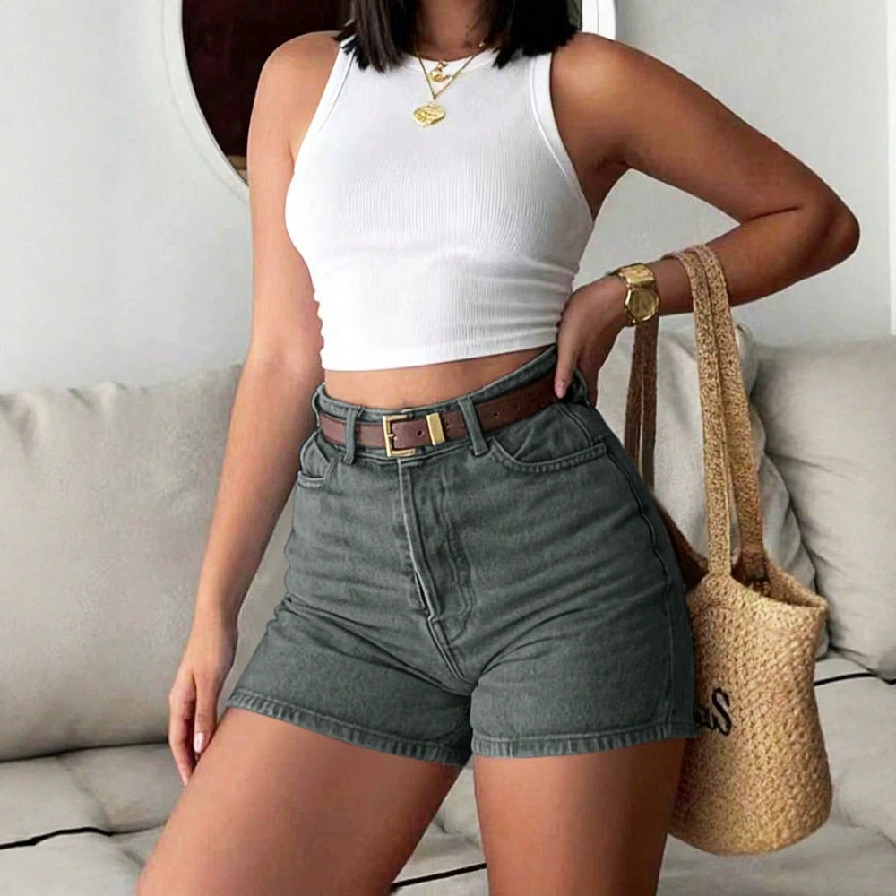 Damen Sommer-Jeansshorts mit H – Denim Shorts Women Bewertung und Preis