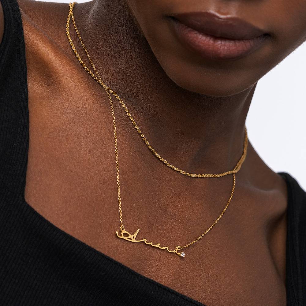Namens kette mit Diamant-Gold  – Women Fashion Names Bewertung und Preis