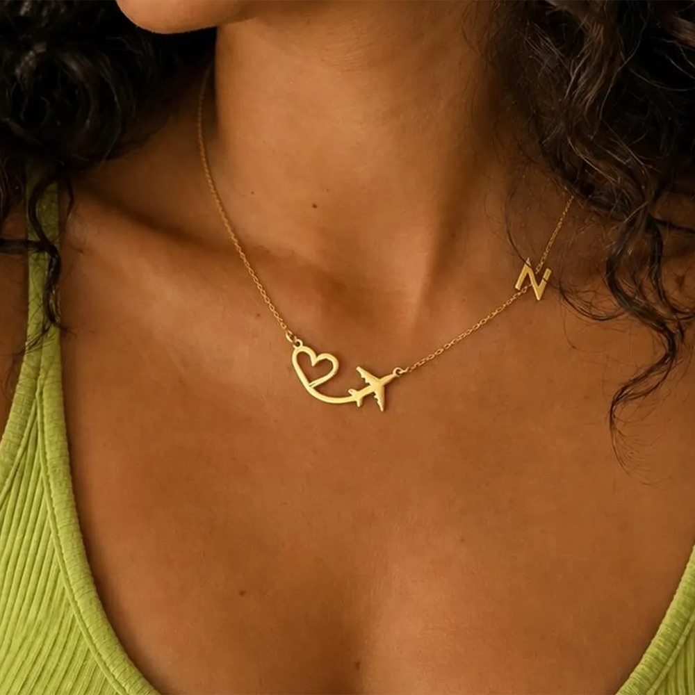 Personalisierte Herz-Flugzeug- – Women Fashion Names Bewertung und Preis