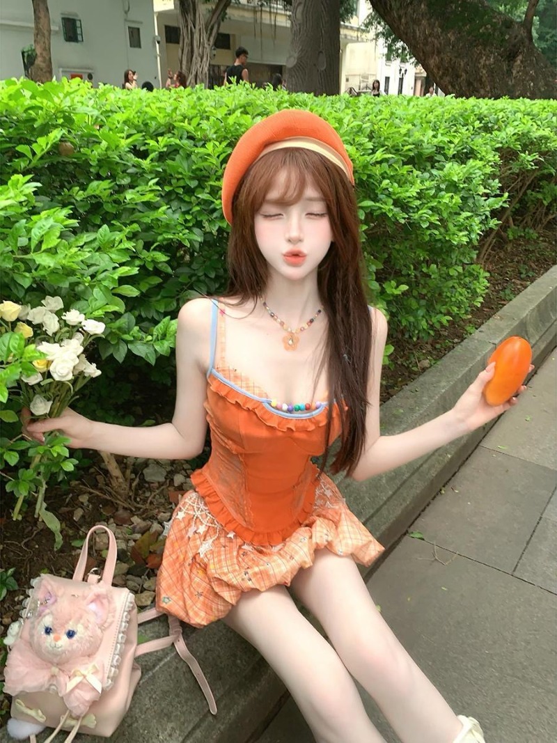 Sommerliches neues orangefarbe – Asymmetric Top Women Bewertung und Preis