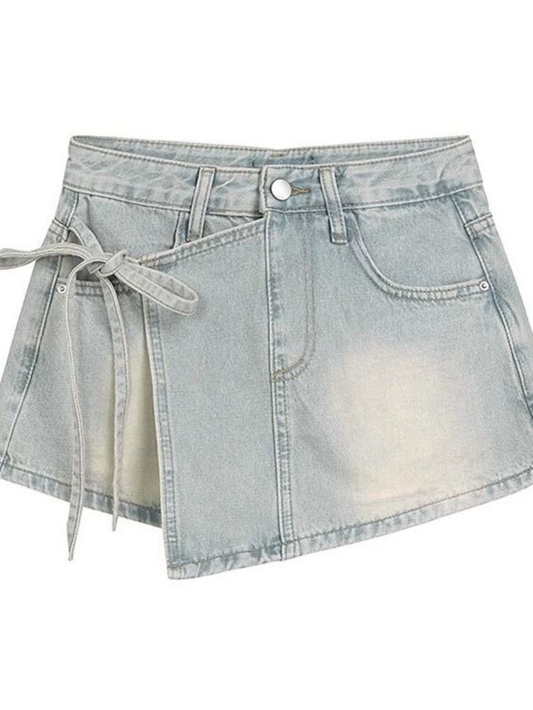 Damen High-Waist Denim Skort H – Denim Shorts Women Bewertung und Preis
