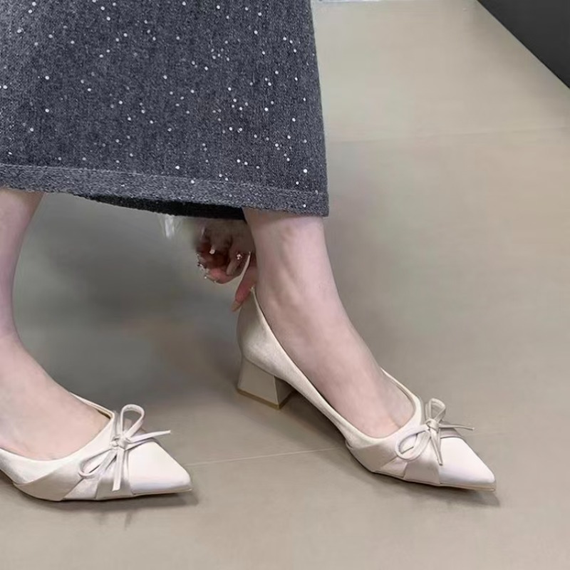 Retro mittellange Einzelschuhe – Women Fashion Heels Bewertung und Preis