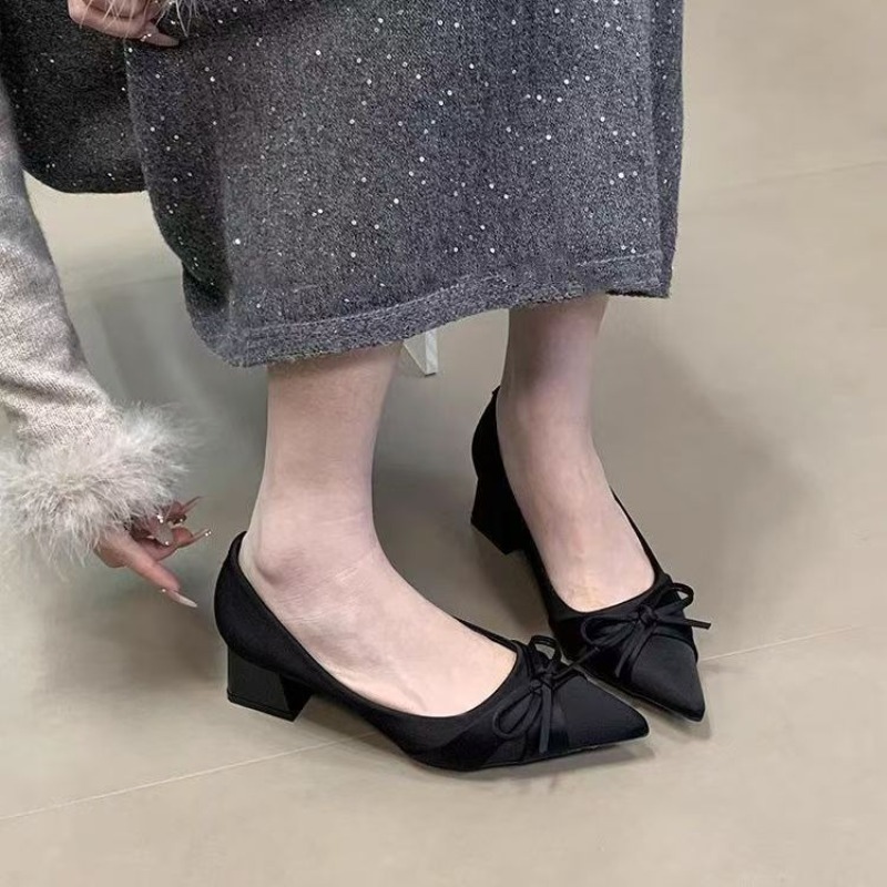 Retro mittellange Einzelschuhe – Women Fashion Heels Bewertung und Preis