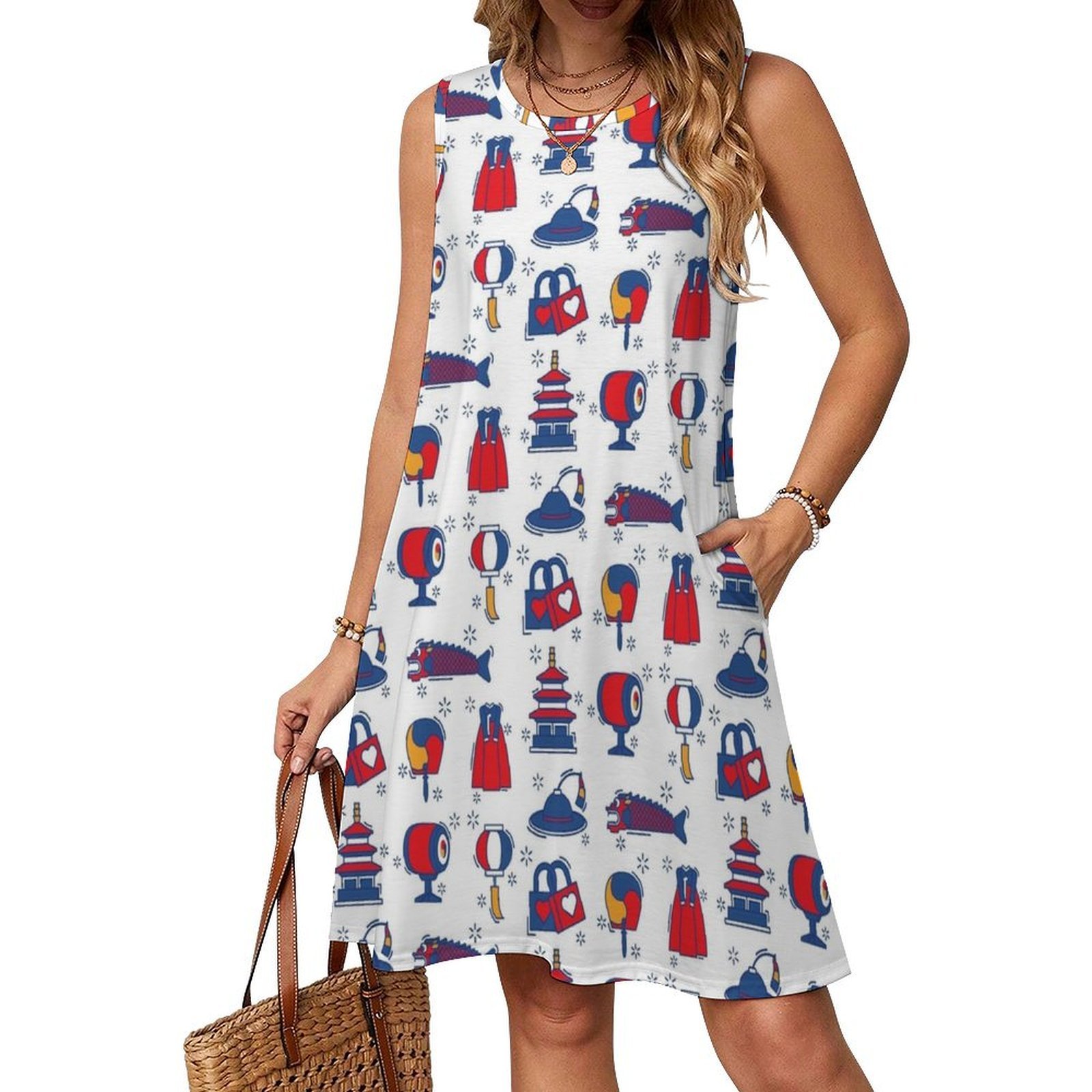 Koreanisches Muster mit Icons, – Women Fashion Icon Bewertung und Preis