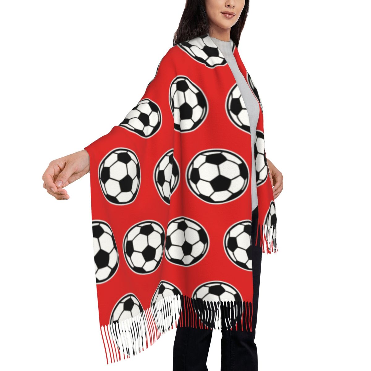 Fußball-Schal mit Quasten für  – Women Fashion Icon Bewertung und Preis