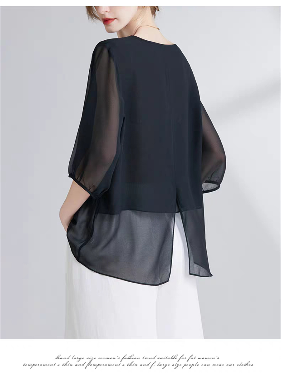 Koreanischer Stil Chiffon Über – Asymmetric Top Women Bewertung und Preis