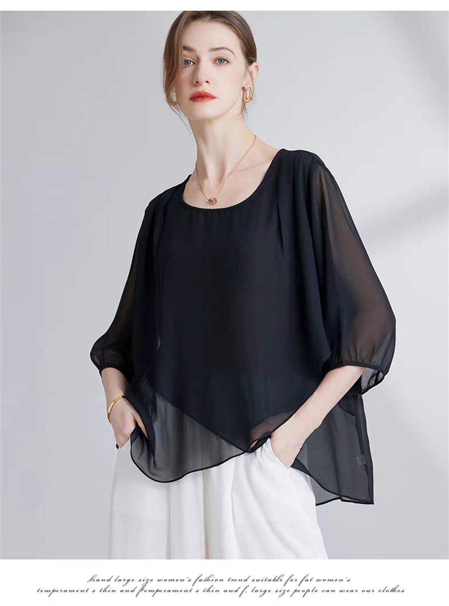 Koreanischer Stil Chiffon Über – Asymmetric Top Women Bewertung und Preis