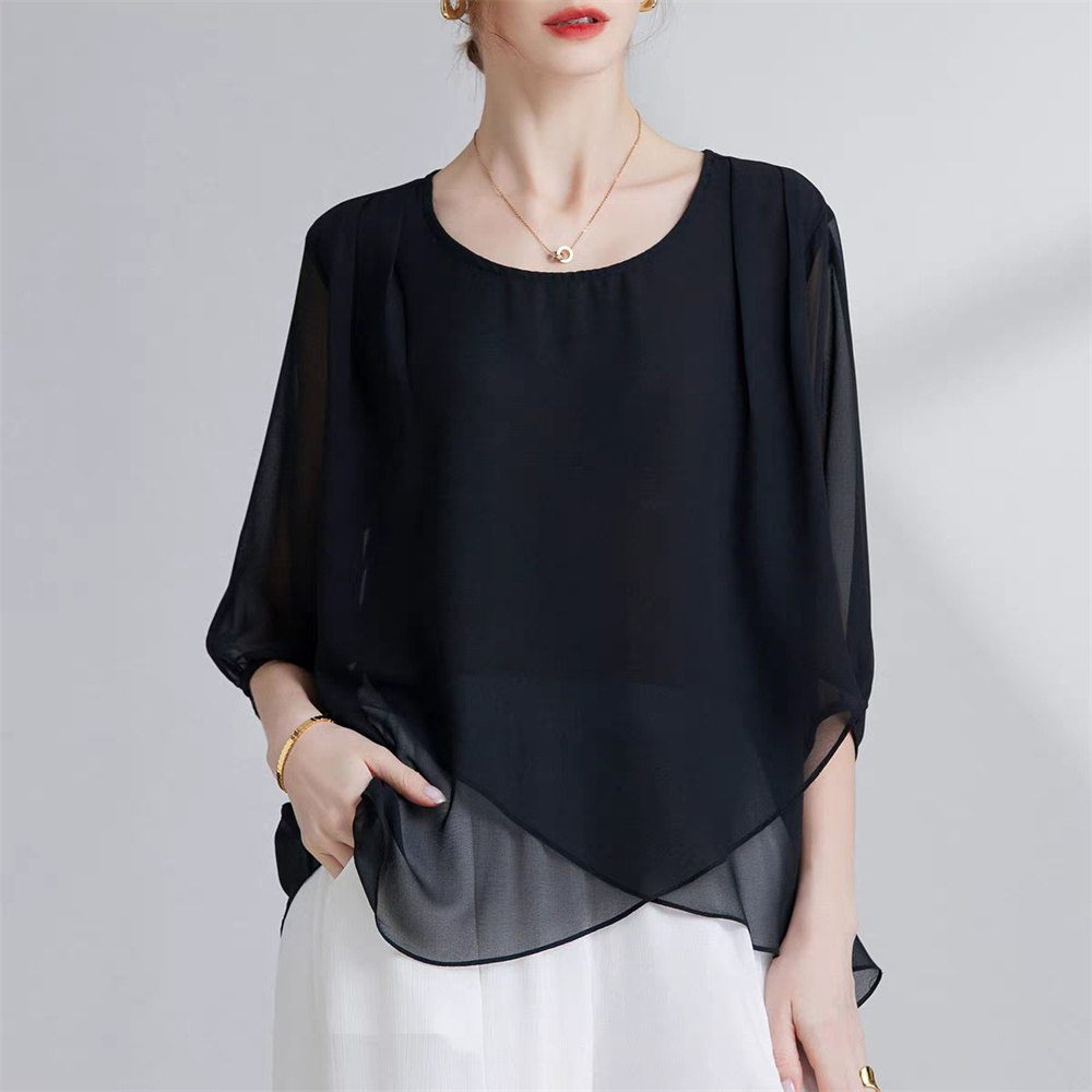 Koreanischer Stil Chiffon Über – Asymmetric Top Women Bewertung und Preis
