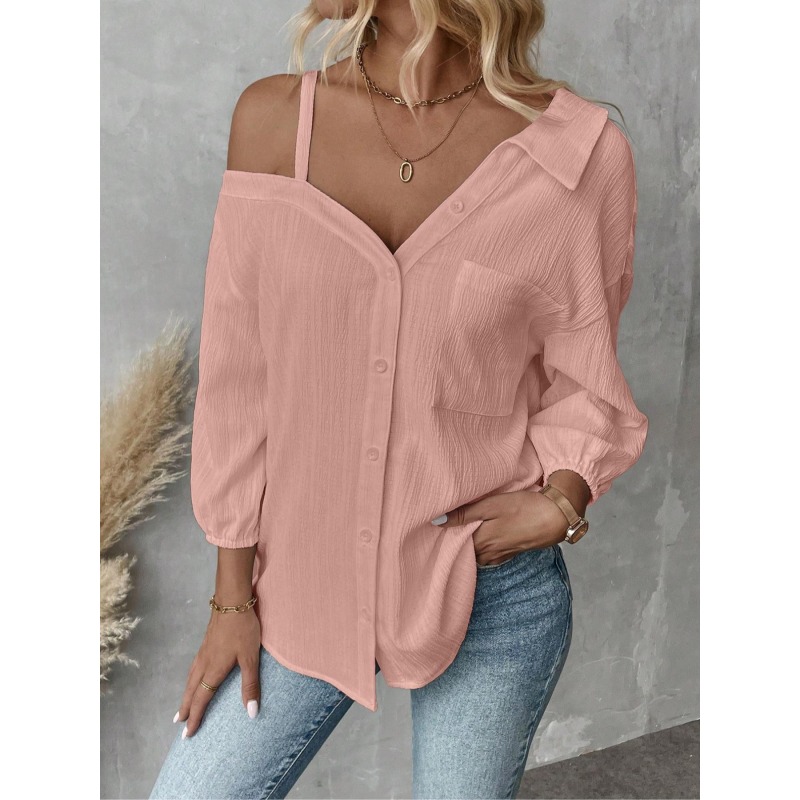 Plus Größe 1XL-5XL Frauen Blus – Asymmetric Top Women Bewertung und Preis
