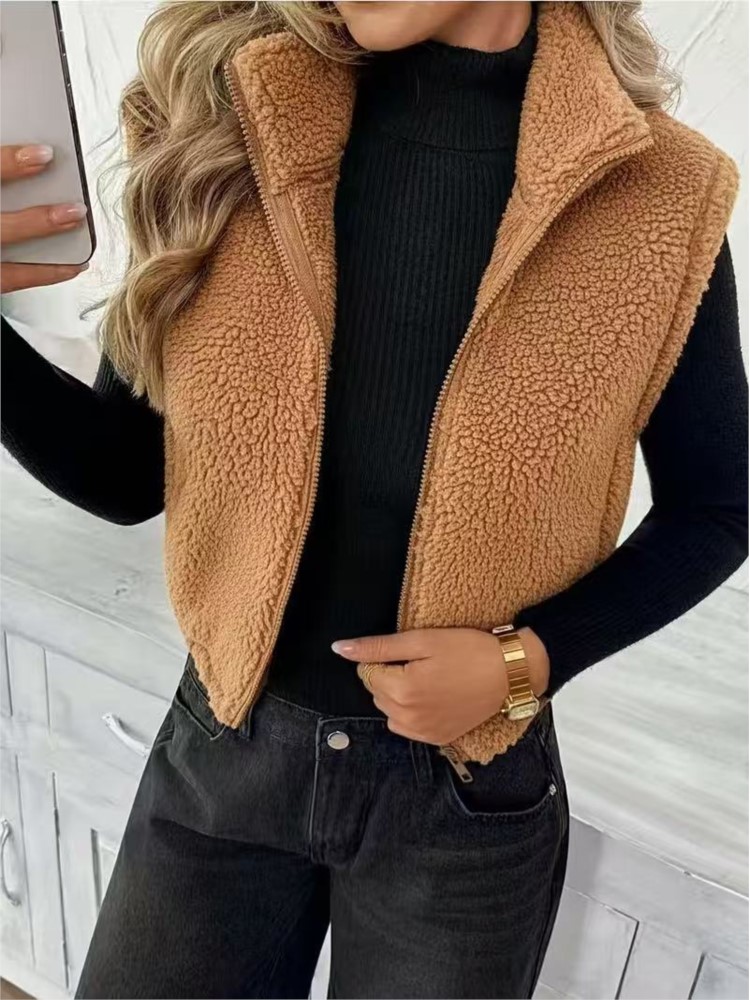 Damen Plüschweste, Herbstmode, – Women'S Fashion Gilet Bewertung und Preis